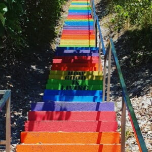 Rainbow stairs